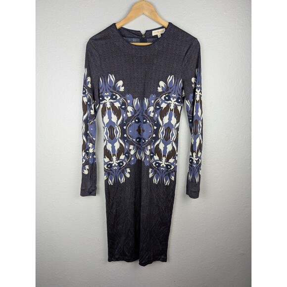 Tory Burch Flavia Silk Floral Dress Size M - Picture 2 of 10